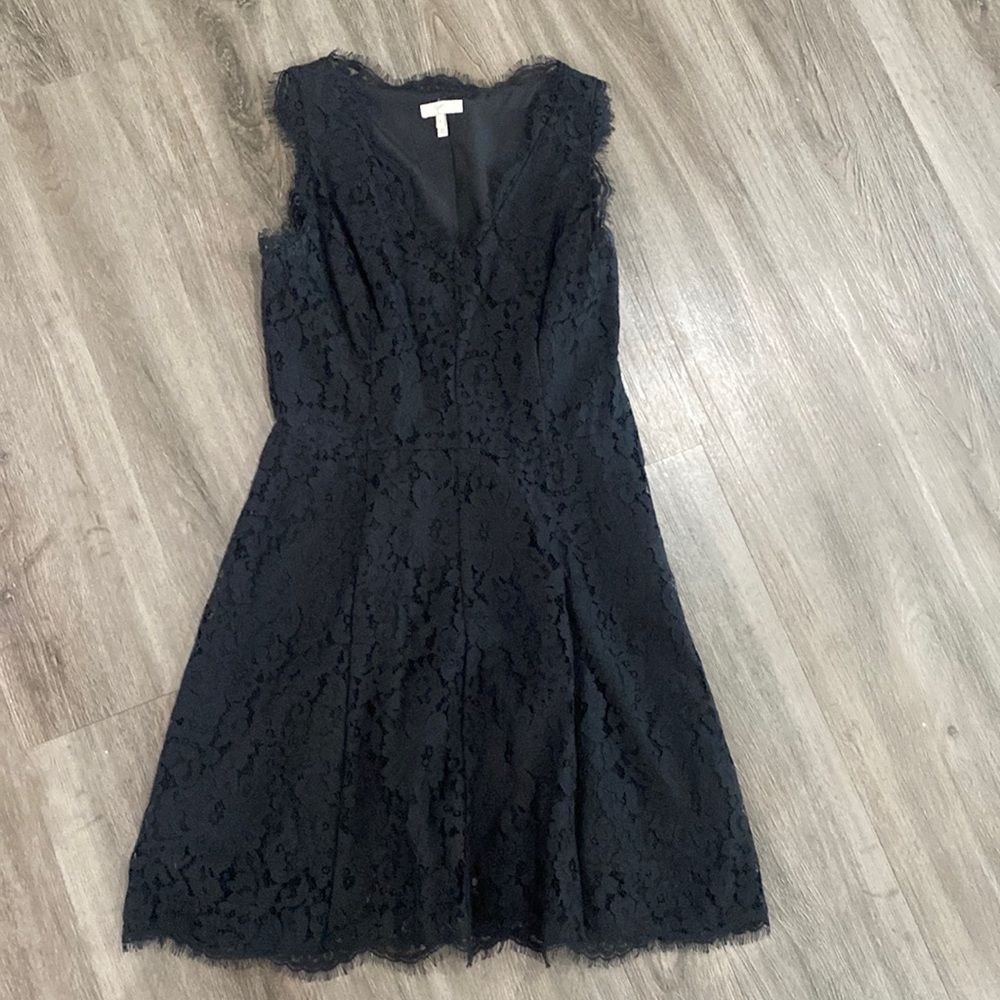Joie black lace dress